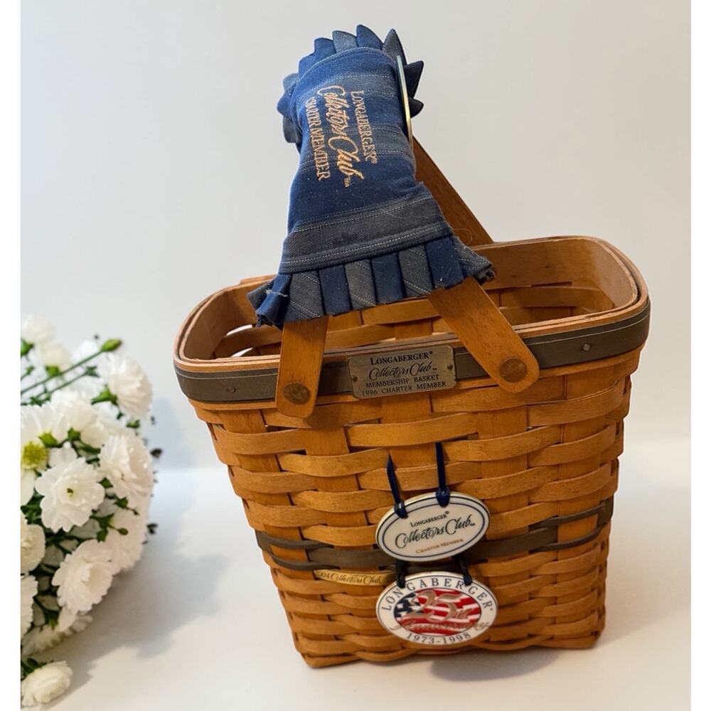 Longaberger Collectors Club Membership Basket 1996 Charter Member Signed 3391-62